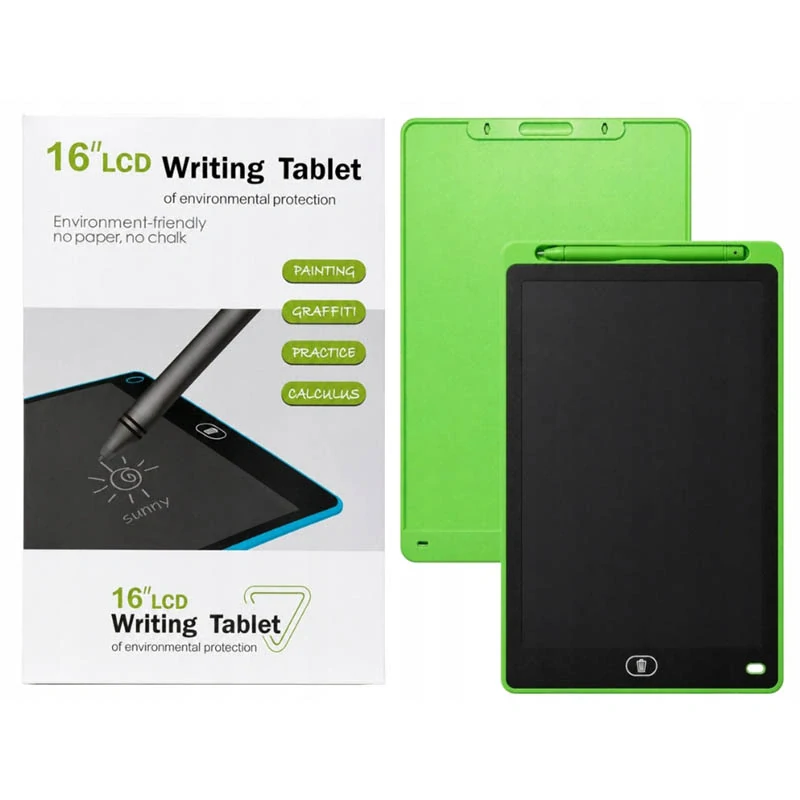 LCD tablet na kreslenie a písanie 16" zelený