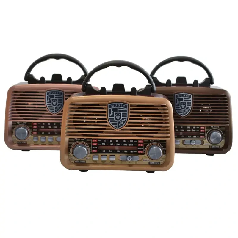 Solárne retro rádio HÖGLER® FM/AM/SW Bluetooth USB microSD
