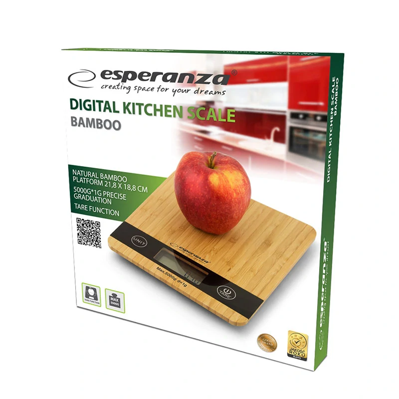 Digitálna kuchynská váha Esperanza BAMBOO