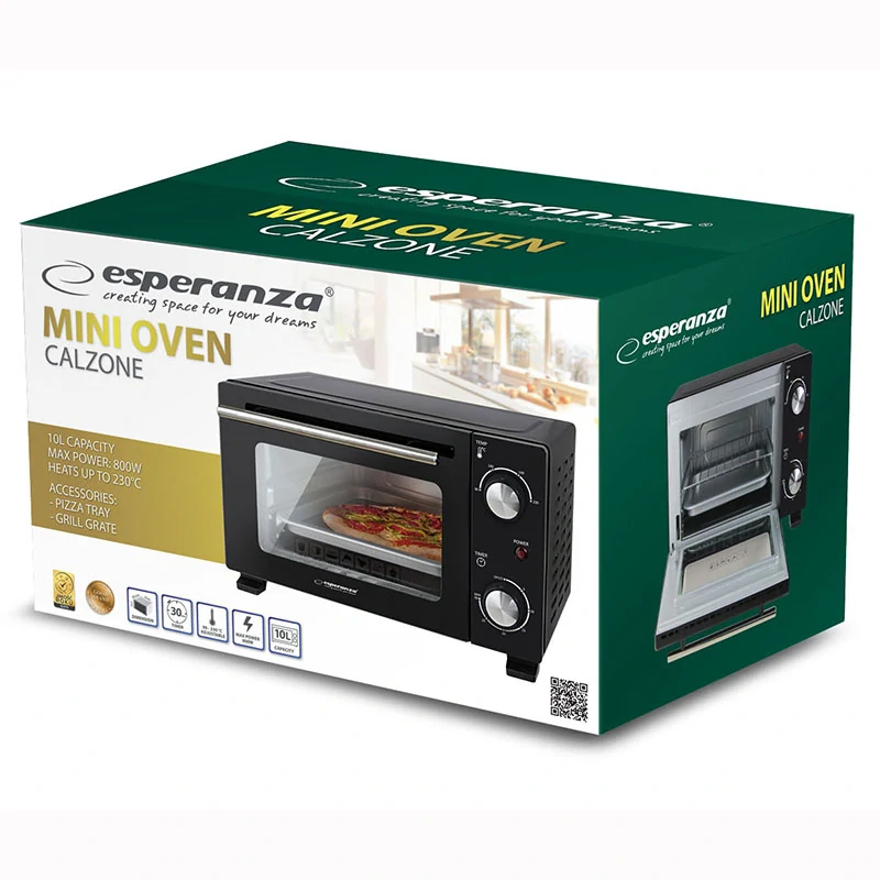 Mini elektrická rúra Esperanza Calzone 10 L