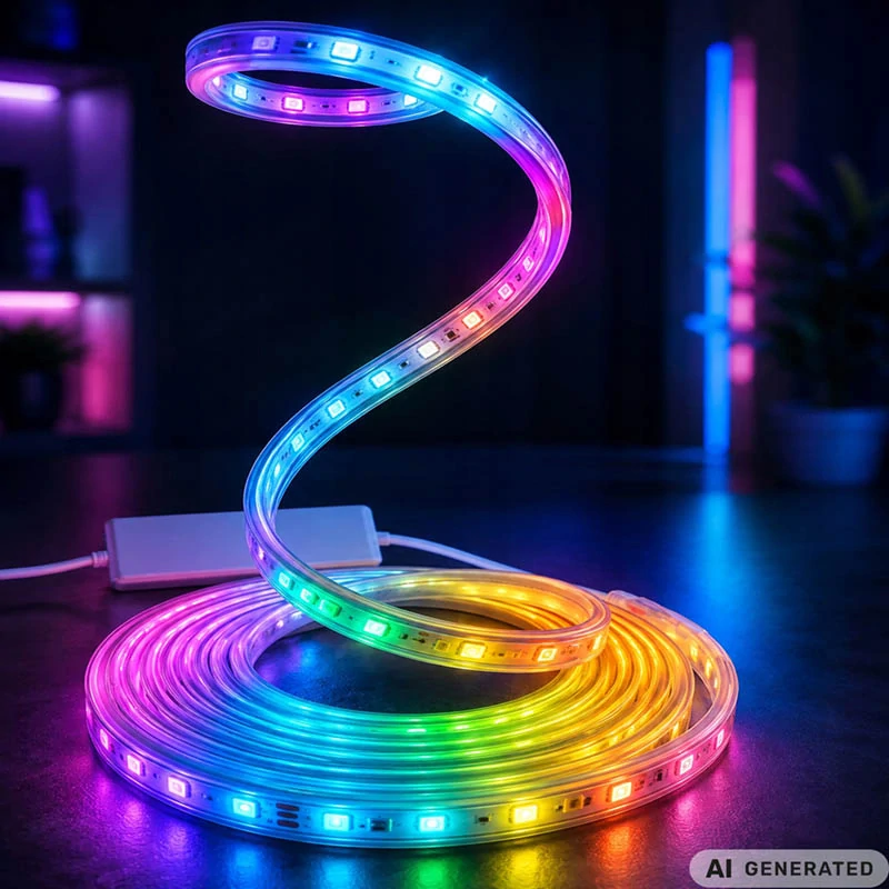 RGB LED neónový pás 10 m s Bluetooth, aplikáciou a diaľkovým ovládaním