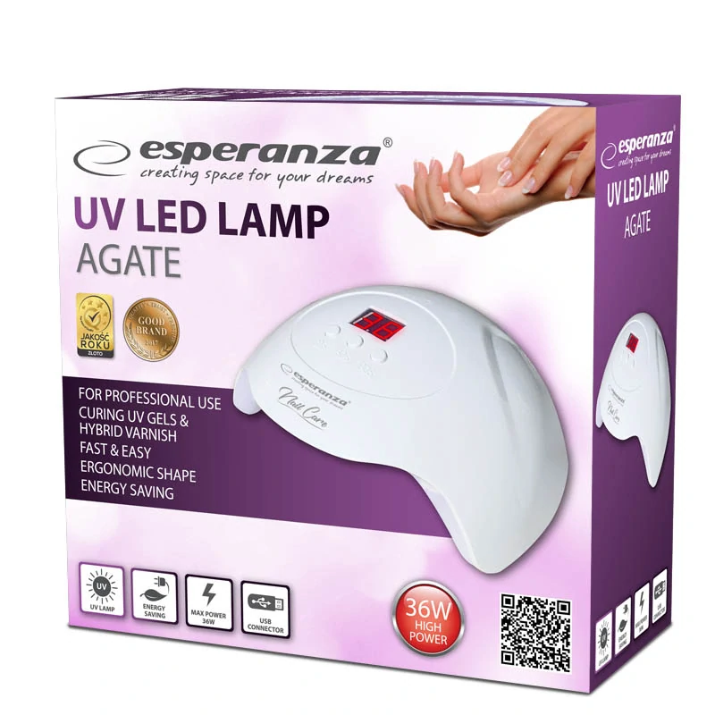 UV LED lampa na nechty Esperanza AGATE 36 W
