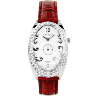 Náramkové hodinky GINO ROSSI - 103A white/silver/red