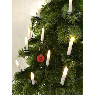 Sviečky na Vianočný stromček biele 5m 10LED bez napájacieho zdroja (702407)