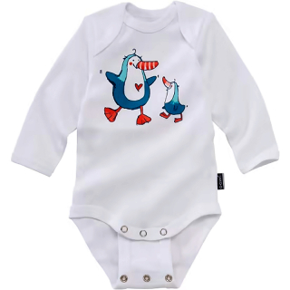JAKO-O - Detské body s dlhým rukávom Penguine č.80/86