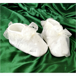 Christopher - Detské topánky - capáčky biele č.18 - 11 cm