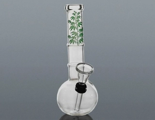 Inhalátor sklenený 17cm Listy