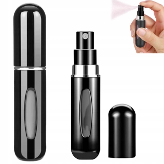 Cestovný atomizér na parfumy 5 ml čierny