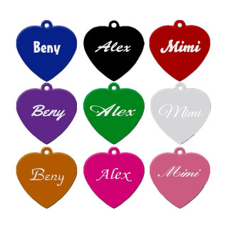 Známka pre psa alebo mačku - Heart Tag Small 25x28mm