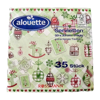 Servítky Alouette AL323 33x33cm 35ks