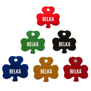 Známka pre psa Trojlístok 32x33mm