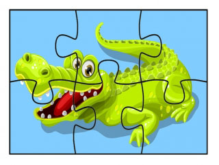 Detské puzzle s potlačou A5 18x12,5cm (6 dielikov)