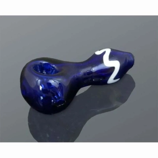 Fajka sklo ohnutá blue