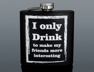 Ploskačka nerez: I ONLY DRINK 180ml