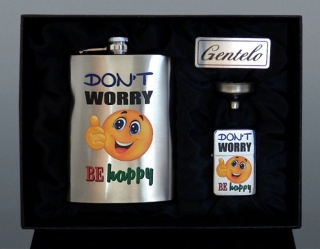 Ploskačka DONT WORRY 240ml so zapaľovačom