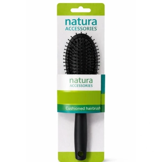 Kefa na vlasy Natura oválna čierna 18cm