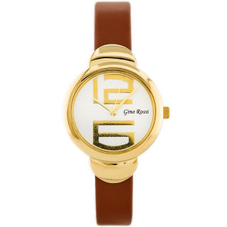Náramkové hodinky GINO ROSSI - 8311A brown/gold