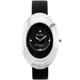 Náramkové hodinky GINO ROSSI - 6490A silver/black