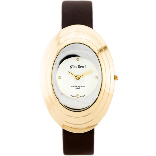 Náramkové hodinky GINO ROSSI - 6490A gold/brown