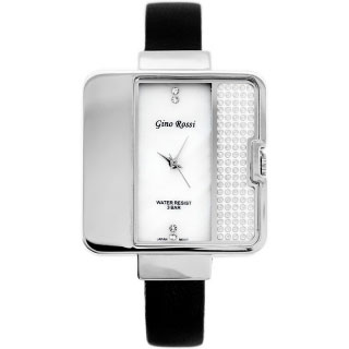 Náramkové hodinky GINO ROSSI - 6632 paerl/silver/black