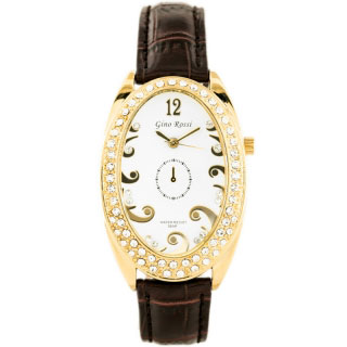 Náramkové hodinky GINO ROSSI - 103A white/gold/brown