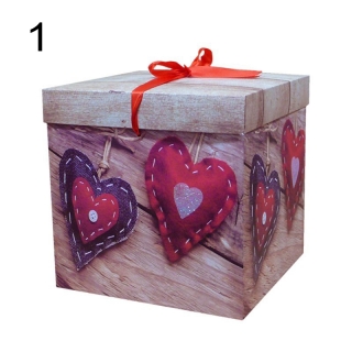 Krabička darčeková Srdcia 11cm