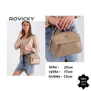 Kabelka kožená Rovicky TWR-75 beige