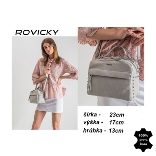 Kabelka kožená Rovicky TWR-75 grey