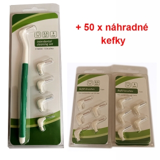 Kefka medzizubná + 50 náhradných kefiek