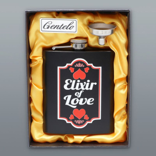 Ploskačka čierna nerezová: Elixir of Love 210ml