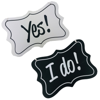 Svadobná tabuľka dekoračná Yes!/I do!