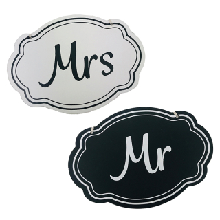 Svadobná tabuľka dekoračná Mr./Mrs.