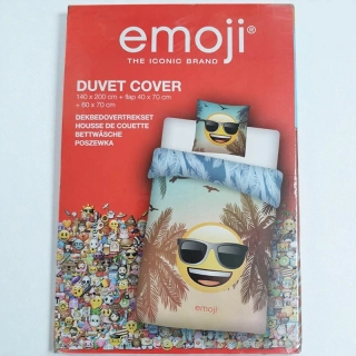 Posteľná bielizeň Emoji – 140 × 200 cm + 60 × 70 cm, bavlna