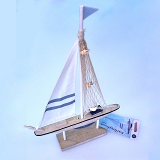 Plachetnica drevená dekoračná 48cm