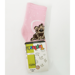 Tuptusie Ponožky pre kojencov fialové froté 7-9cm