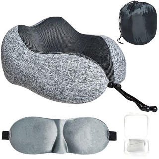 Vankúš cestovný 3D+maska na oči+štuple do uší