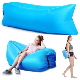 Lazy bag - Nafukovacia sofa modrá azúrová