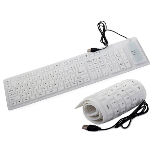 Silikónová numerická klávesnica USB biela 