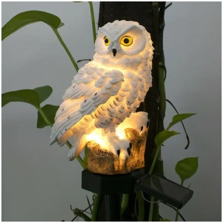 Solárna záhradná lampa Sova