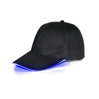 LED Čiapka so šiltom čierna