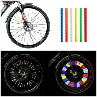 Reflexné rúrky na špice bicykla a motocykla žlté
