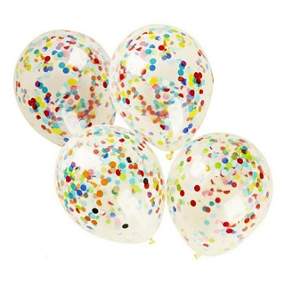 Balón s konffetti 4ks