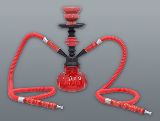 Inhalátor s hadičkami  28cm/2 červený