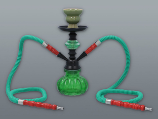 Inhalátor s hadičkami  28cm/2 zelená