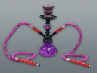 Inhalátor s hadičkami  28cm/2 fialová