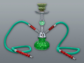 Inhalátor s hadičkami  31cm/2 zelená