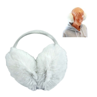 Kožušinové chrániče na uši biele