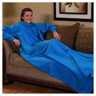 Snuggie - Televízna deka s rukávmi 180 x 138 cm modrá