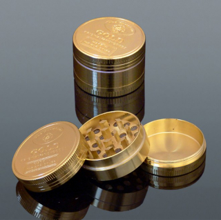 Mlynček na bylinky kovový Gold 3cm