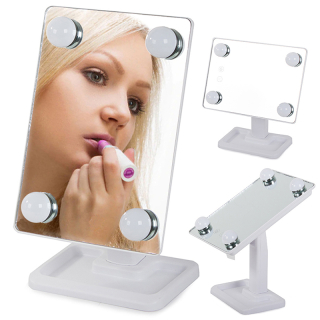 Kozmetické LED zrkadlo 180° USB 